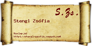 Stengl Zsófia névjegykártya
